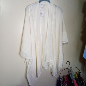 Sonoma Cream Lightweight Open-Front Swim Coverup